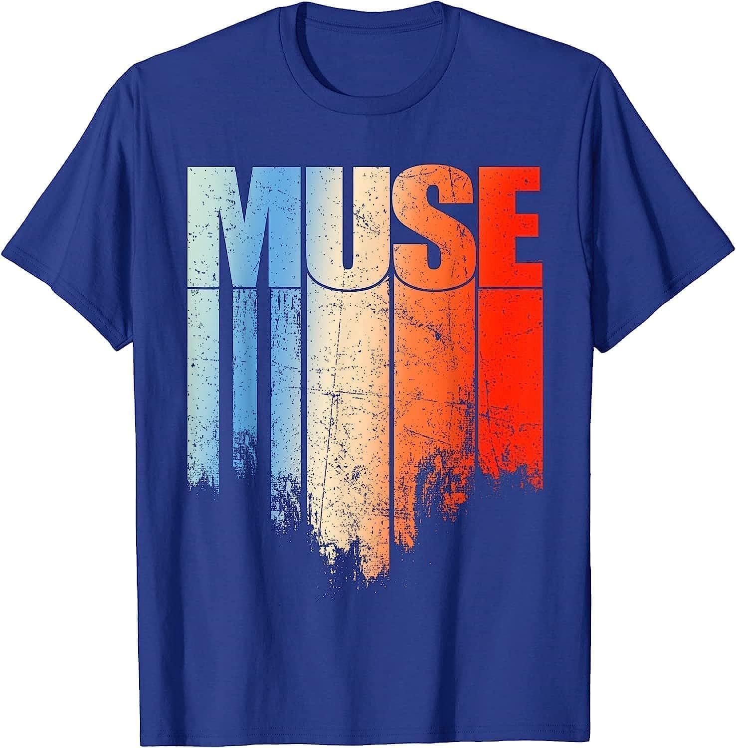 Inextone Men's Blue Muse T-Shirt (L,)