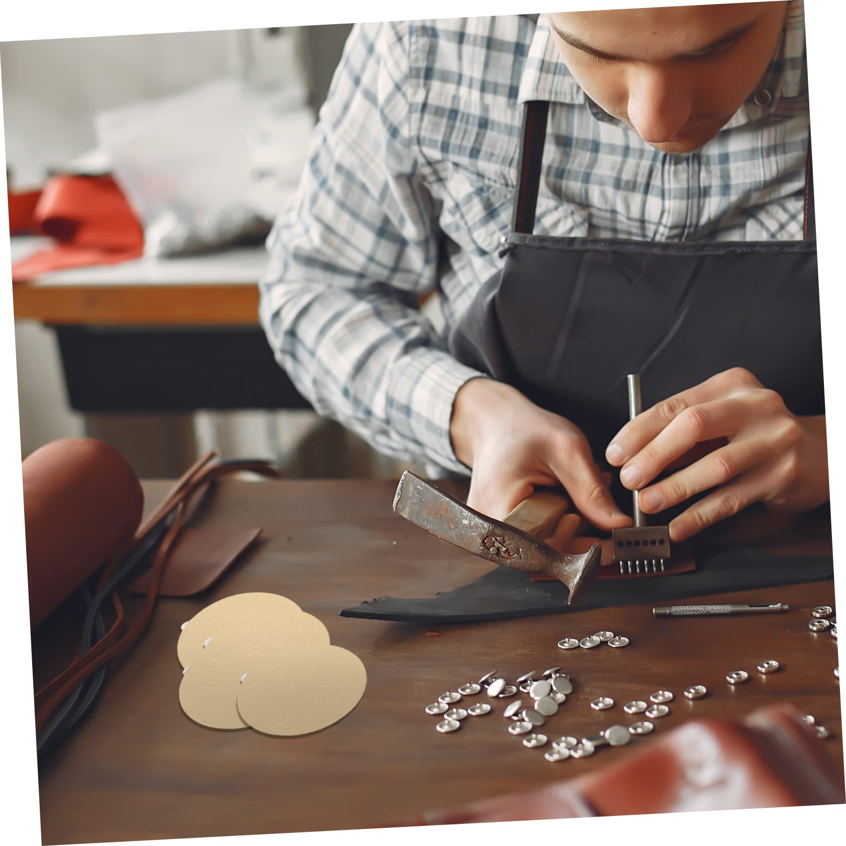 STOBAZA 6 Inch 150mm Adhesive Backed Sandpaper Discs 10pcs Wood Metal Polishing Sandpapers 100 Grits Grinding Sander Sheets