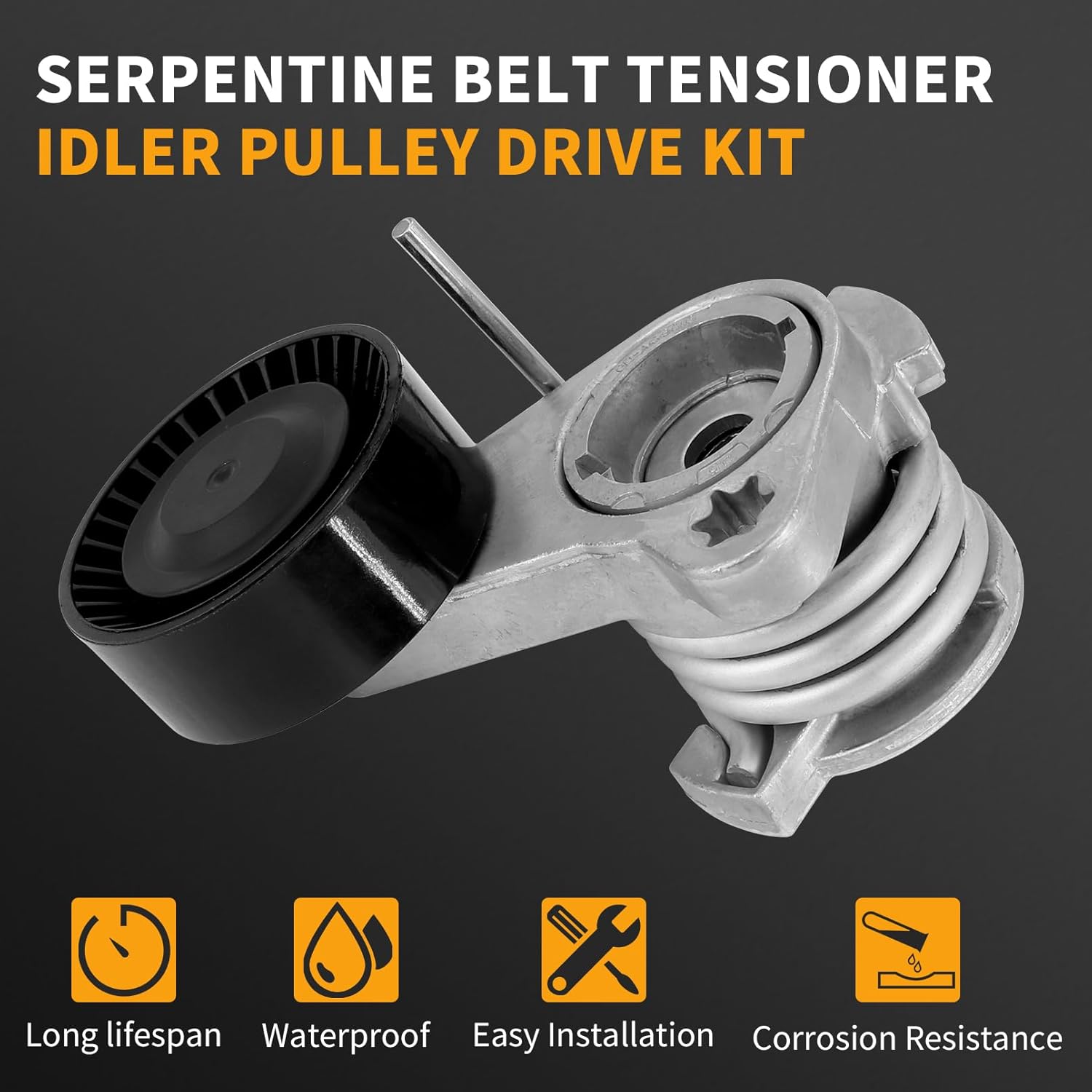 Dokili Serpentine Belt Drive Kit for BMW 128i 325i 325xi 328i 328xi 330i 330xi 525i 525xi 528i 528xi 530i 530xi 2006-2013 3.0L L6 N52 Eng Belt Tensioner Bolt Idler Pulley Component ADK0022P