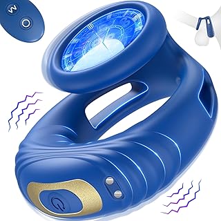 Vibrating Cock Ring Couples Sex Toys - LATUNE, Remote Control Penis Vibrator with 10 Intense Vibrations, Stretchy Dual Ring Vibrating Penis Ring for Harder Erections, Adult Mens Male Sex Toys for Men
