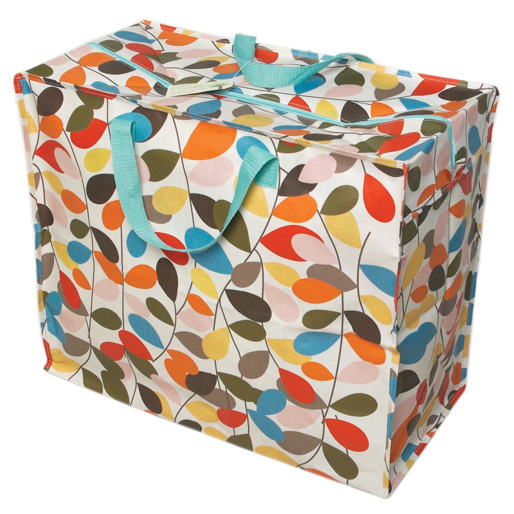 REX LONDON Ivy Leaves Large Storage Bag with Zip - Strong and Durable 55 x 48 x 28cm 70l