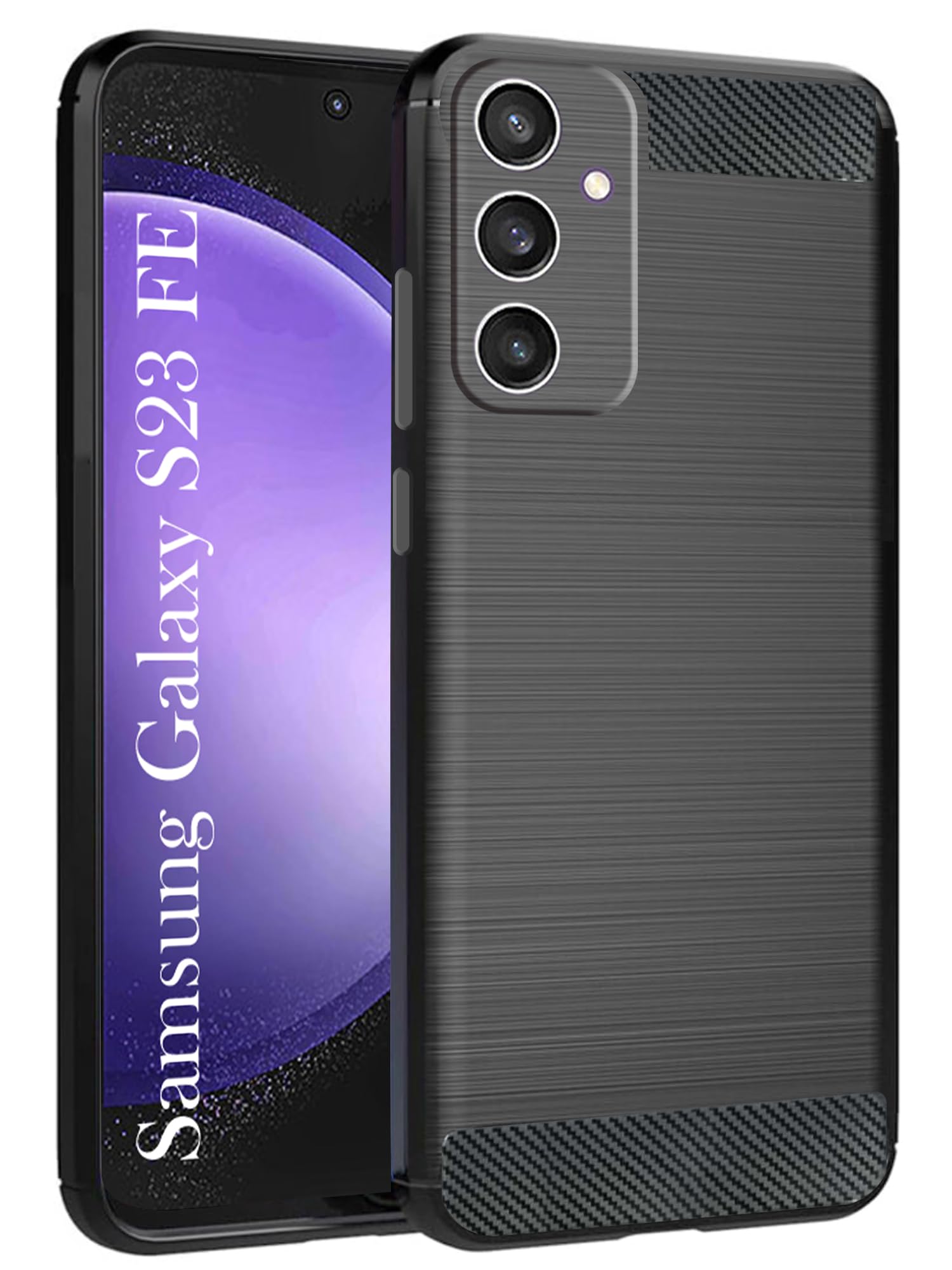 Jkobi Back Cover Case for Samsung Galaxy S23 FE 5G (Hybrid Armor Case | Carbon Fiber Shockproof | Soft and Flexible | Black) (B0D4M3D8HY) Amazon Price History, Amazon Price Tracker