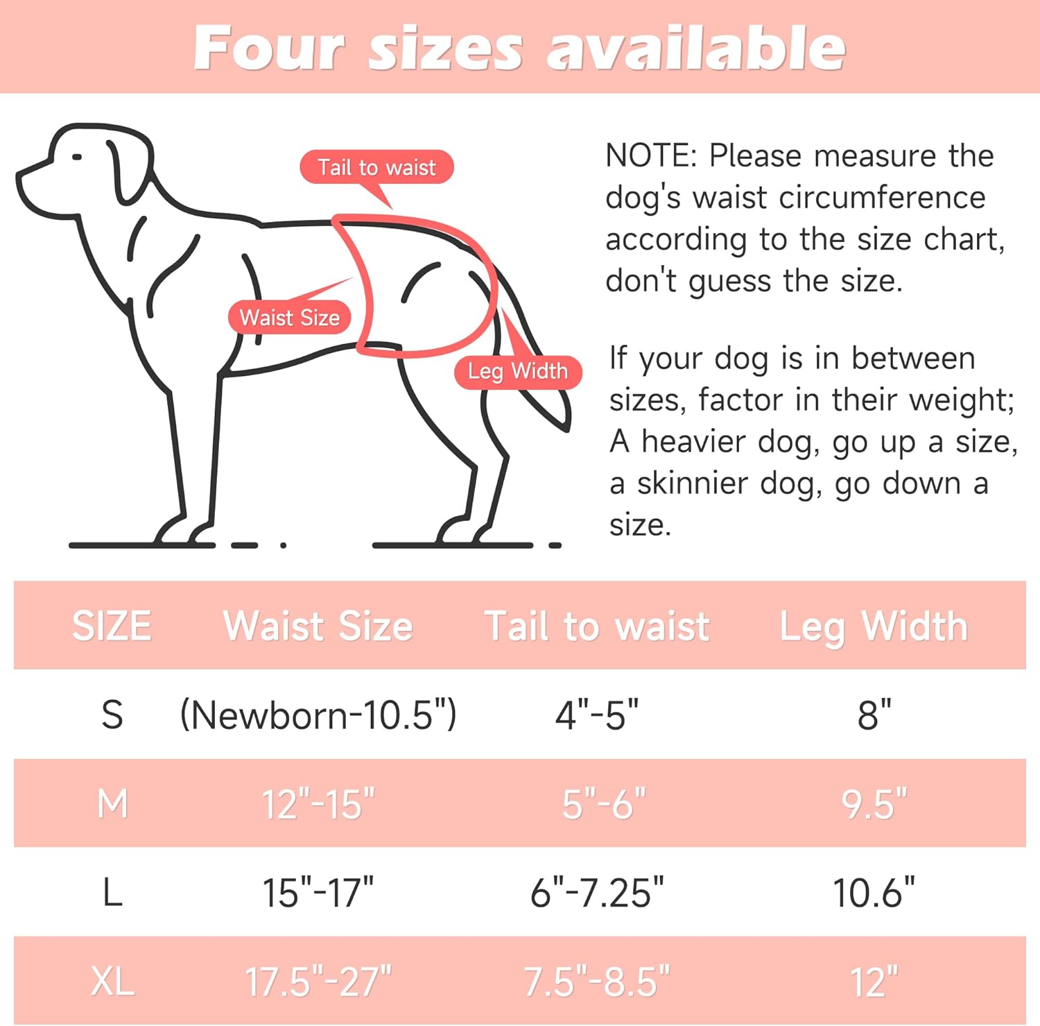 Washable Female Dog Diapers (4 Pack+1 Suspenders), Reusable Female Girl Doggy Doggie Puppy Wraps Panties Belly Band for Pet Heat Period Pooping Peeing Potty Training Incontinence Marking XLarge