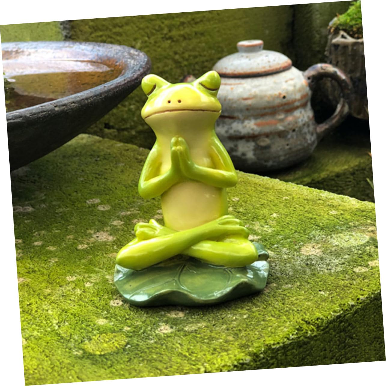 Supvox 3stücke Resin Yoga Frog Figurine Dekorative Gartenfigur Aus Kunstharz Meditierender Frosch Für Garten Und Pflanzendekoration Landschaften Und Für Gartenliebhaber