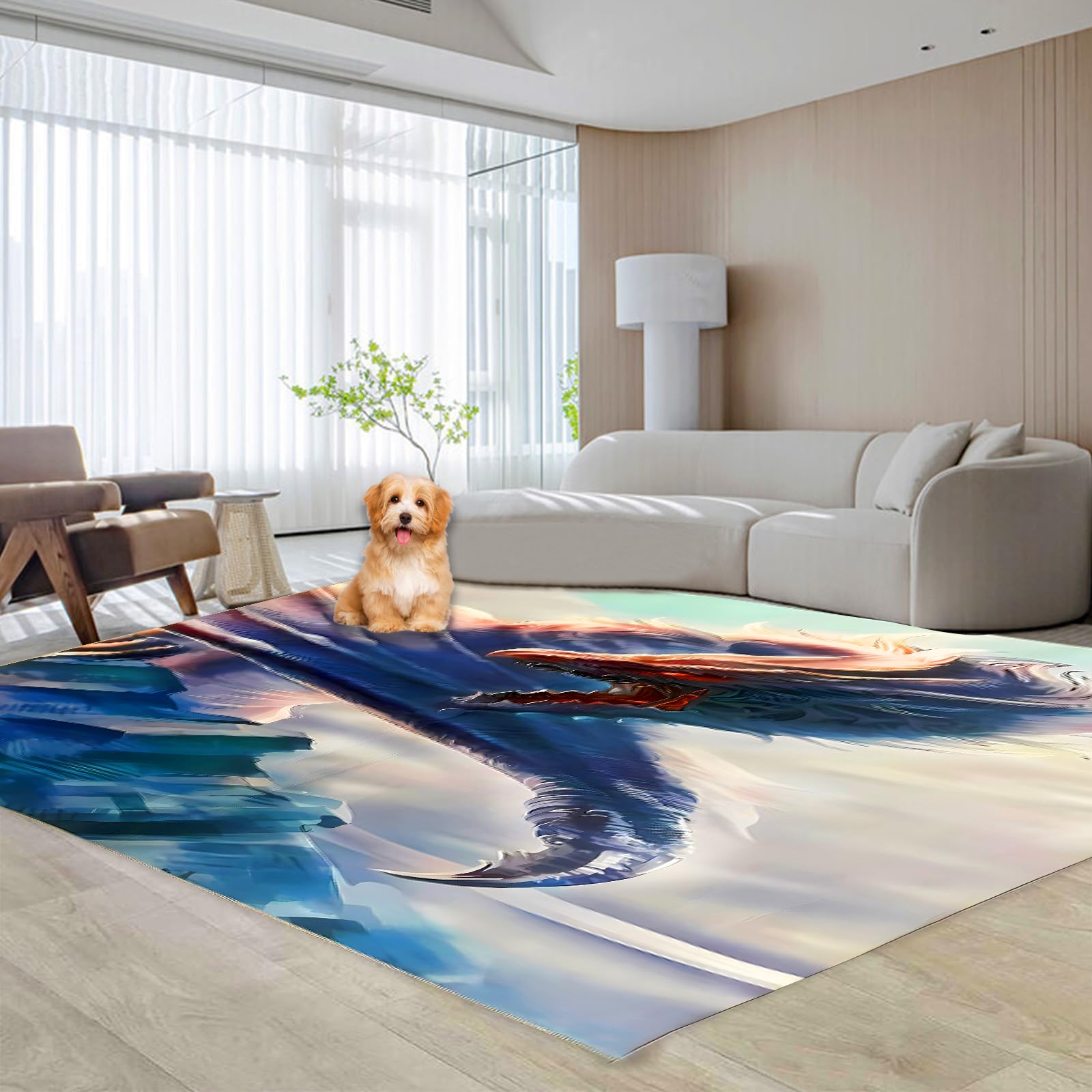 5 X 6 Cartoon Living Room Decorative Carpet Mens Bedroom Large Carpet Mutant Dragon Floor mat