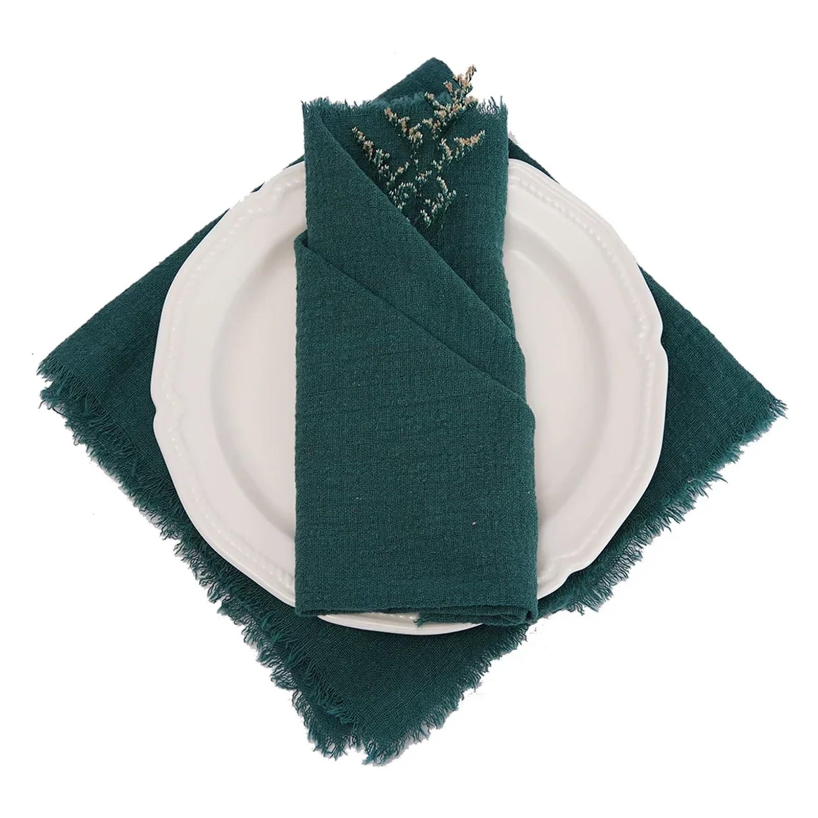 24pcs Cotton Napkin 32x32cm Tea Towel Wedding Party Table Decor Burrs Napkins