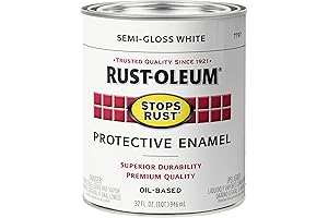 Rust-Oleum Anti-Rust Brush-On Paint: 1-Quart Semi-Gloss White