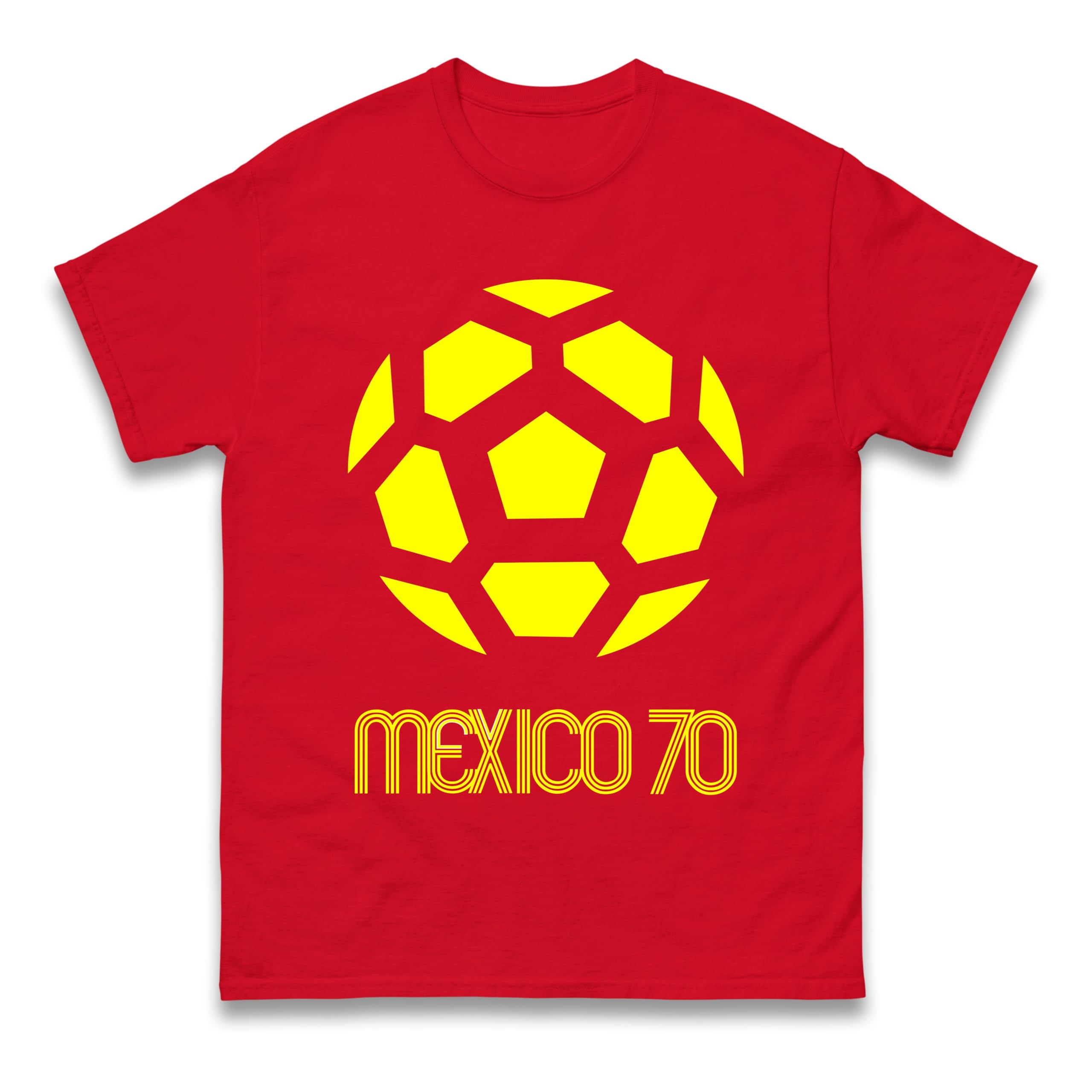 Mexico 1970 World Cup T Shirt, Mexico Retro Football Shirt, Football Worldcup Tee Shirt for Mexican Fans Red