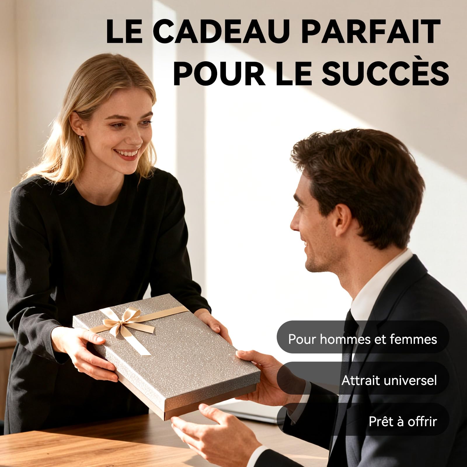 Newyes Porte-Documents A4 Imperméable Cuir Synthétique Noir