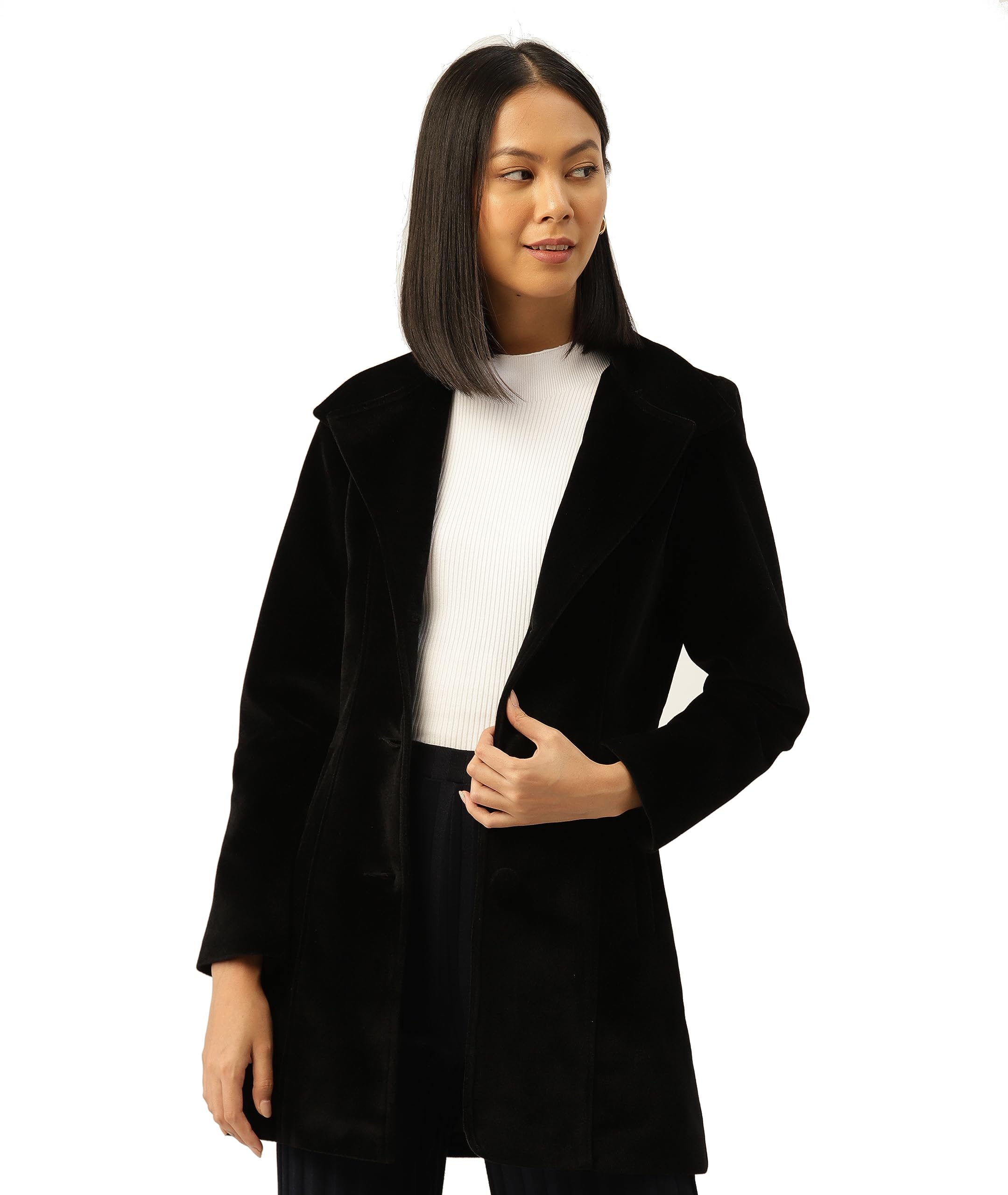 leather retail Long Winter Wear Velvet Jacket for Women-picture-56