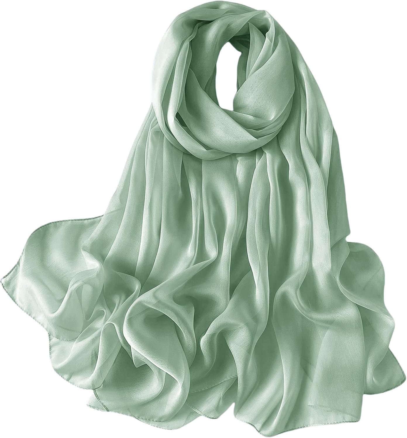 Lina & Lily Crinkled Chiffon Women's Scarf Shawl Wrap Spring Summer Sheer Silky Featherlight