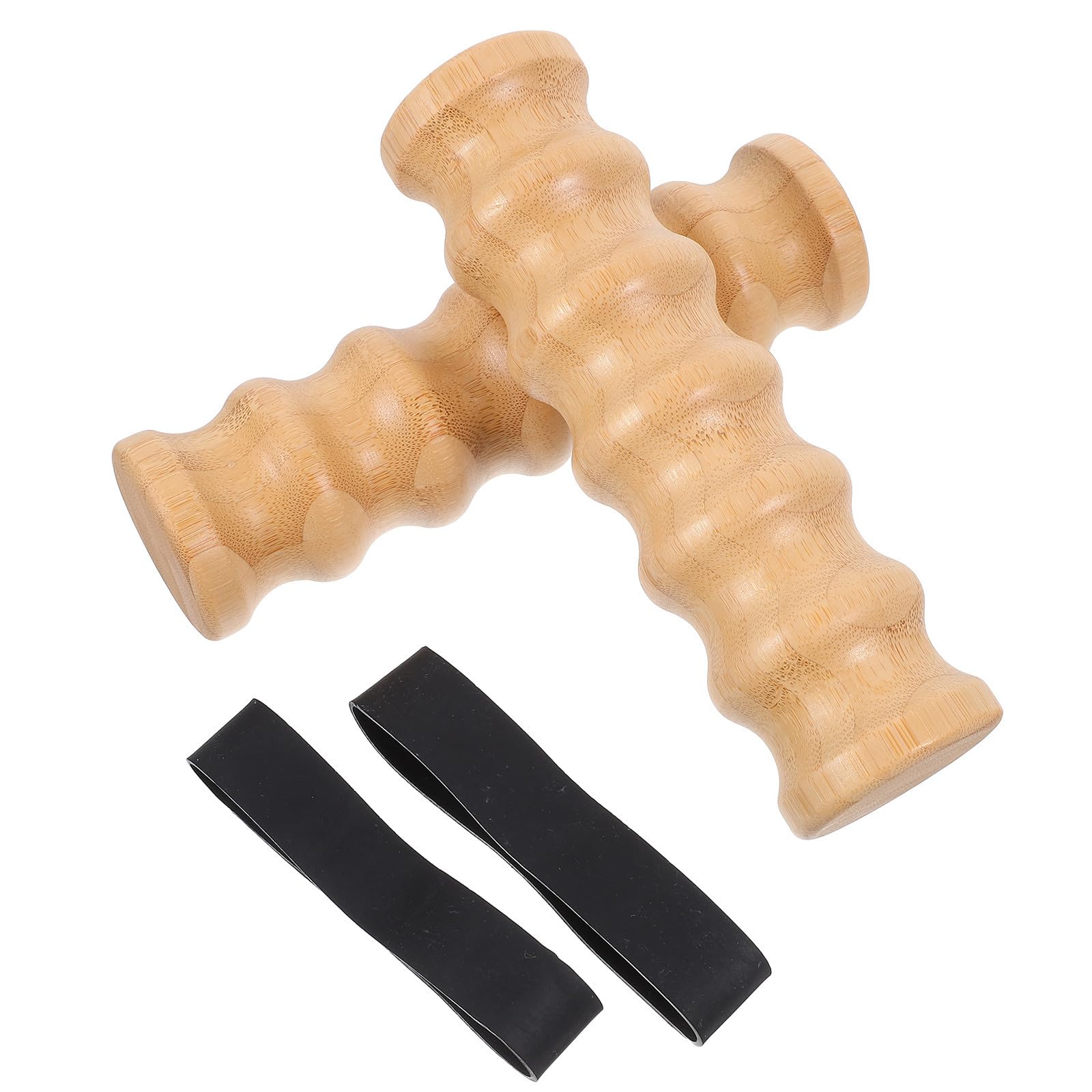 2 Piezas Bandas de Resistencia Ajustables con Mango de Madera