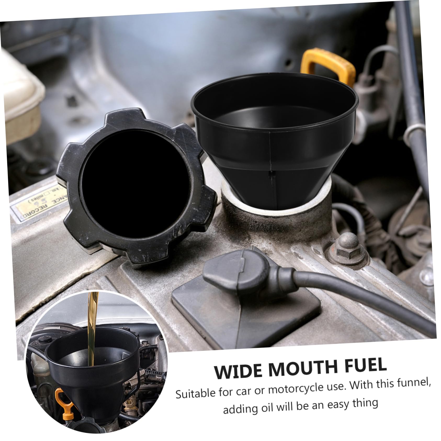 GLEAVI 6pezzi Imbuto Per Carburante Leggera Con Filtro Per Rifornimento Motore e Fluido Utilizzabile Su Auto e