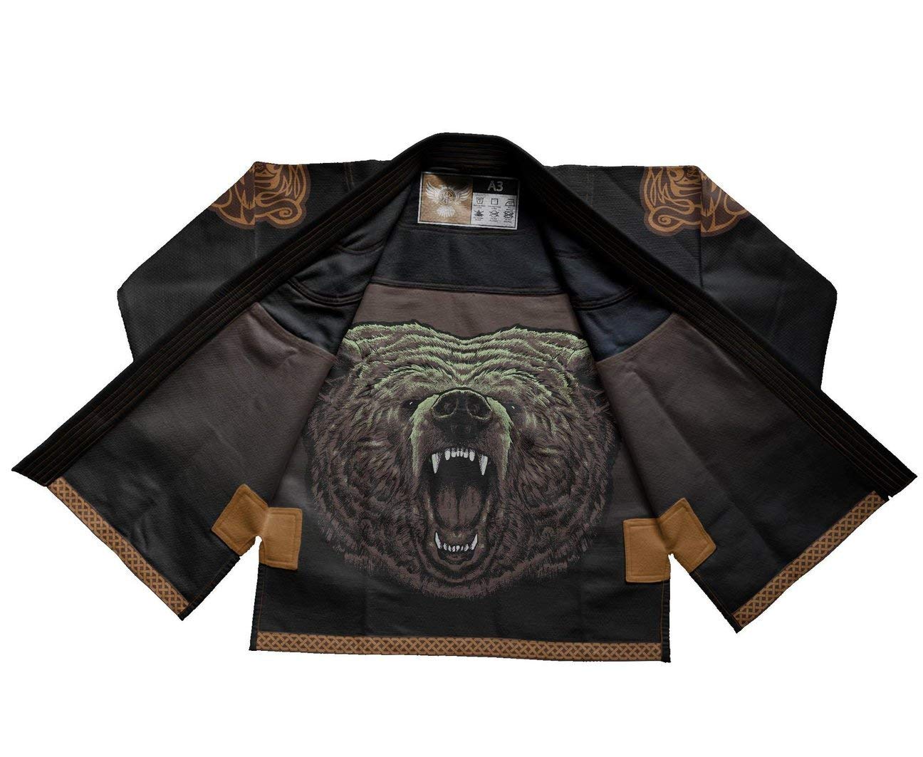 Raven Fightwear BJJ Gi Berserk Men's Negro Blanco Brasileños Jiu Jitsu Kimono Hombre MMA Uniform Algodón Judo Grappling Artes Marciales Karate