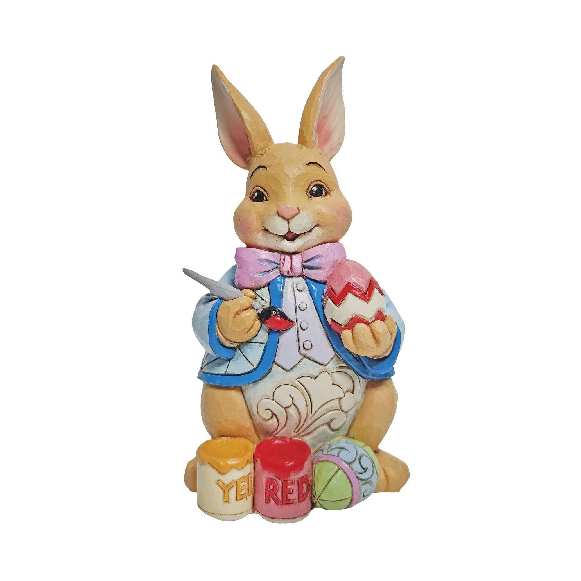 Enesco Jim Shore Heartwood Creek Pint Sized Bunny Painting Eggs Figurine