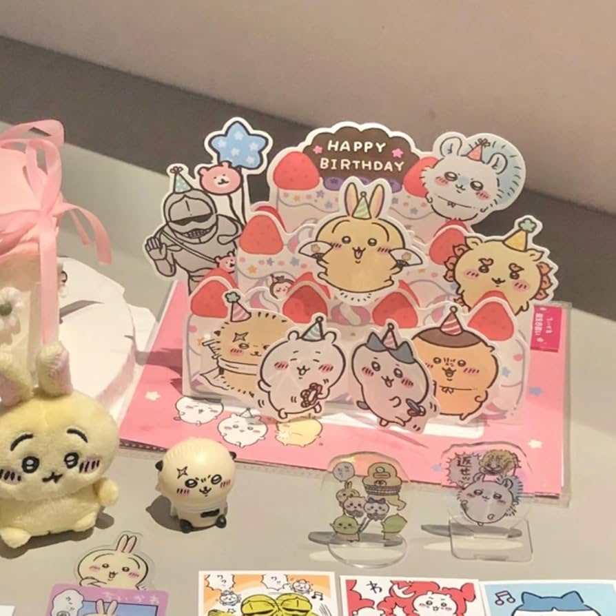 Amazon.co.jp: ちいかわ 誕生日カード 3枚 3Dグリーティング