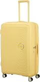 American Tourister Soundbox - Hard Shell Suitcase Large, 77 cm - Trolley Suitcase with 4 Wheels, TSA Lock, Expandable & Light, 97/110L, Pastel Yellow (Pastel Yellow) - 9