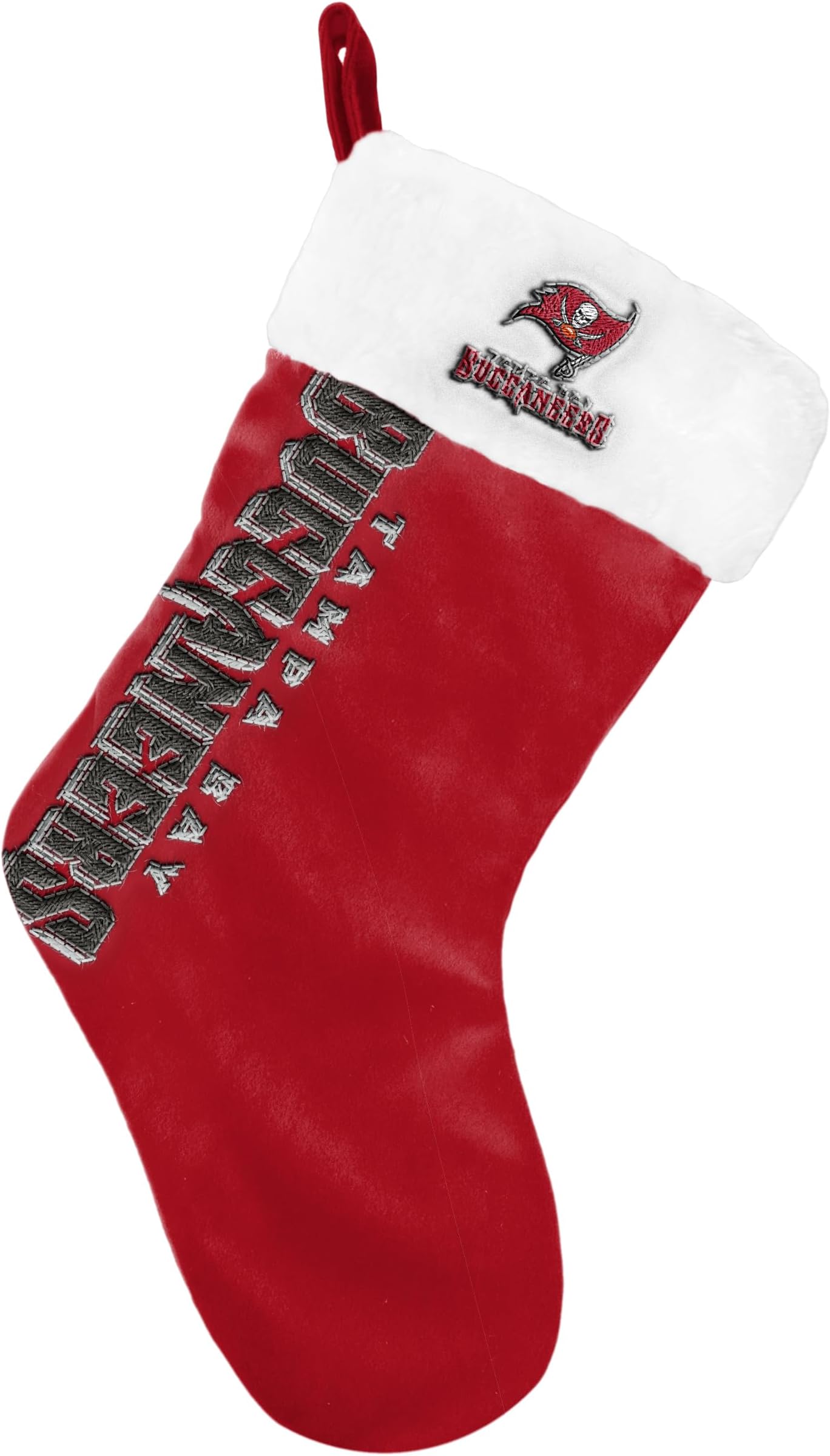 FOCO NFL Official Primary Logo Christmas Holiday Stocking Decoration Ornament (Tampa Bay Buccaneers)