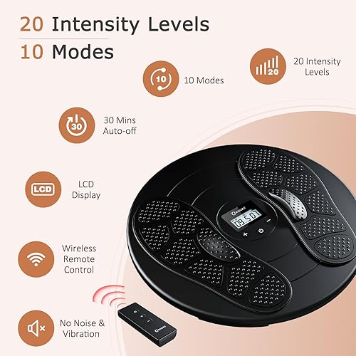 Miniatura 4 de KNQZE Foot Massager for Neuropathy, TENS + EMS Foot Stimulator for Circulation, 10 Modes + 20 Intensities, Wireless Remote, Neuropathy Pain Relief