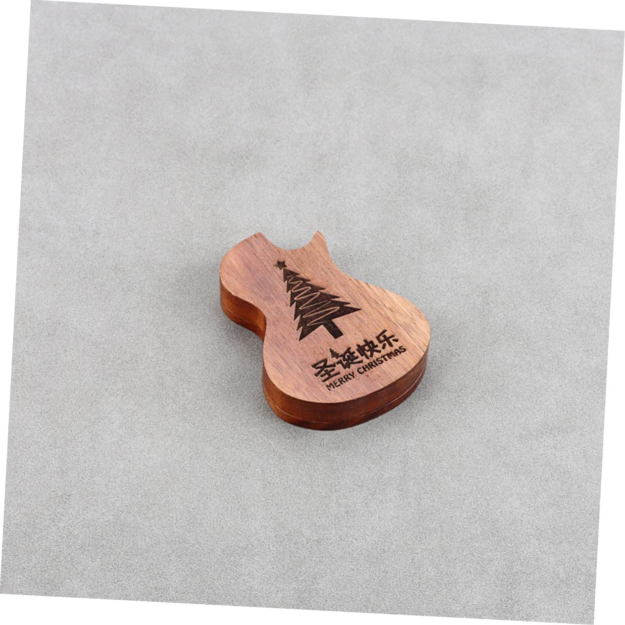 BESTonZON 2st Pick-Box Ukulele-Pick-Halter Gitarren-Pick-Organizer Plektrum Behälter Für Gitarrenplektren Halter Für Gitarrenpickel Behälter Für Gitarrenteile Gitarrenpicks Holz