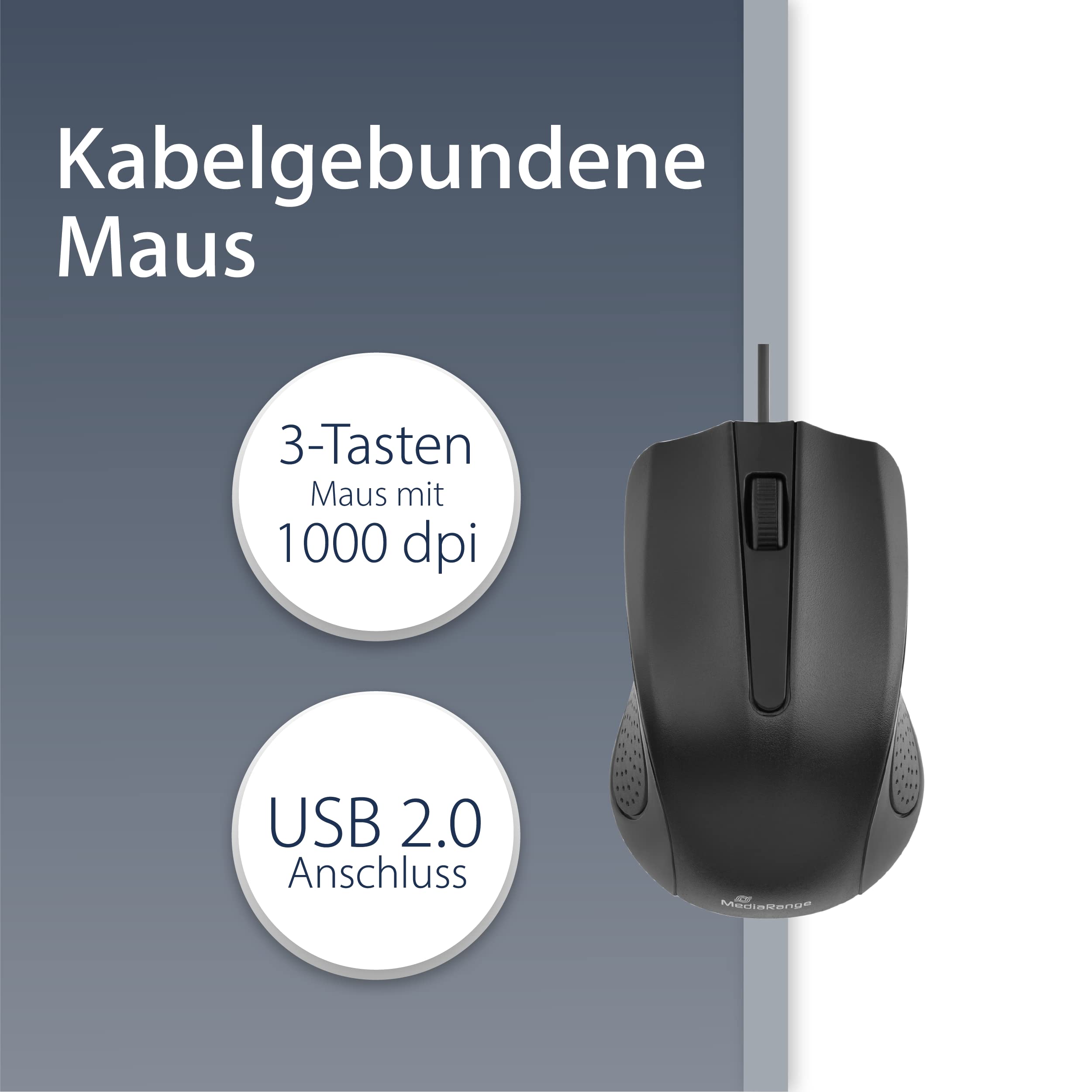 Raton USB con 7 Botones y DPI Ajustable en Negro Y+Agendita