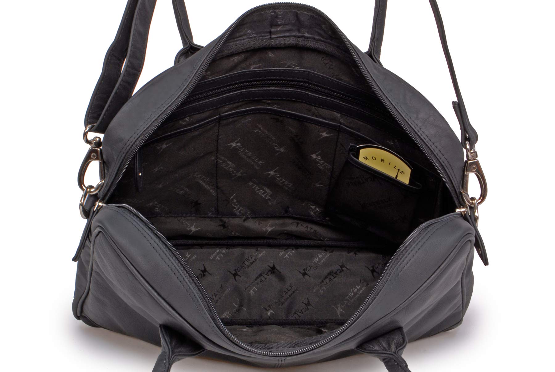 Catwalk Collection Handbags - Grande Borsa Tote Pelle - Borsa a Spalla da Lavoro - Cartella Ufficio Donna - Tracolla Removibile - Grosvenor