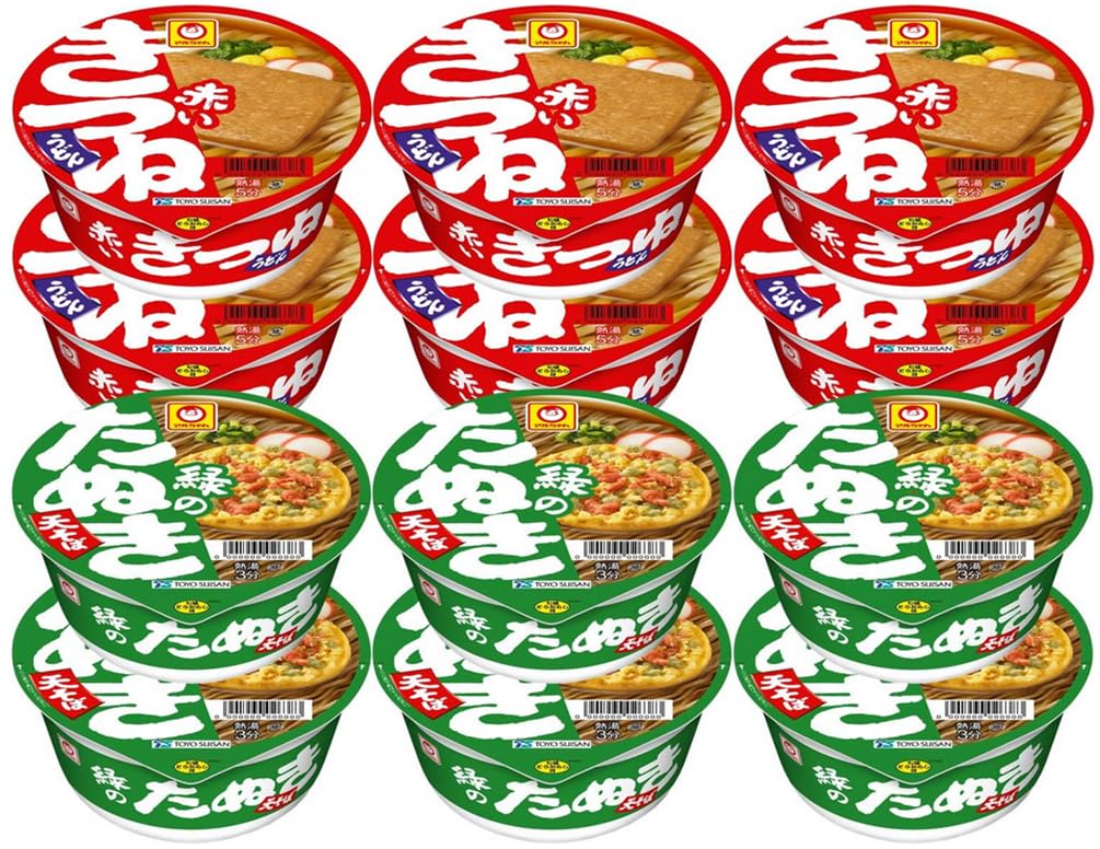 Amazon.co.jp: 特売 マルちゃん 人気カップ麺2種アソート 赤いきつね