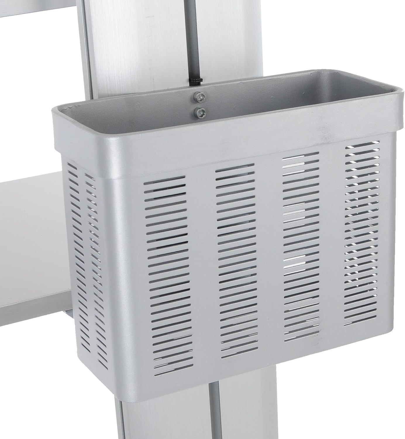 Yescom Storage Basket Organizer Holder Replacment Coated Steel for PC Mobile Cart Medical Trolley Cart Silver