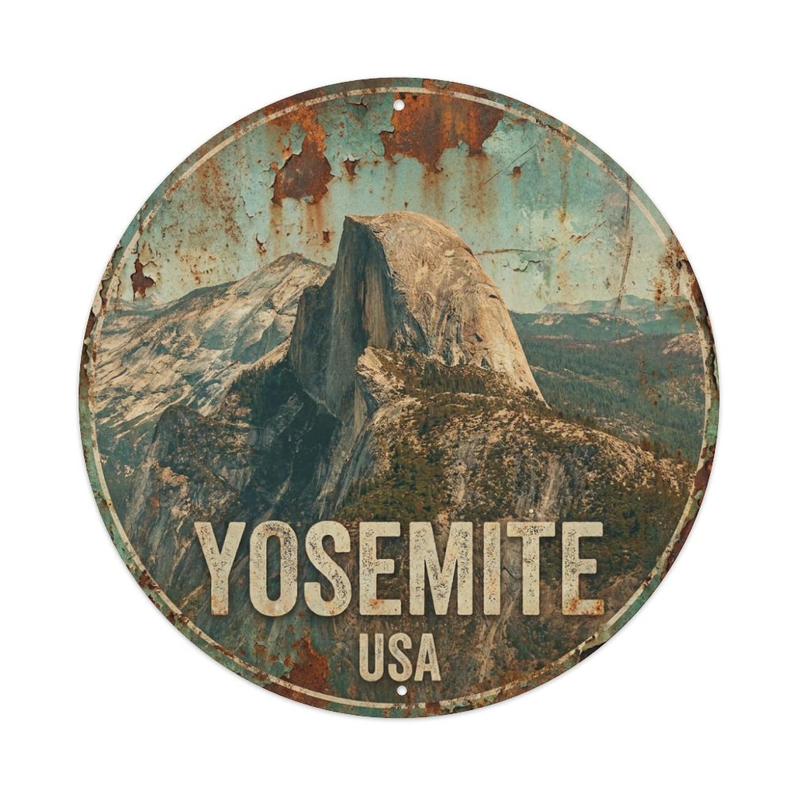 Tgrcjimh Style Metal Tin Sign Usa Retro Travel Yosemite