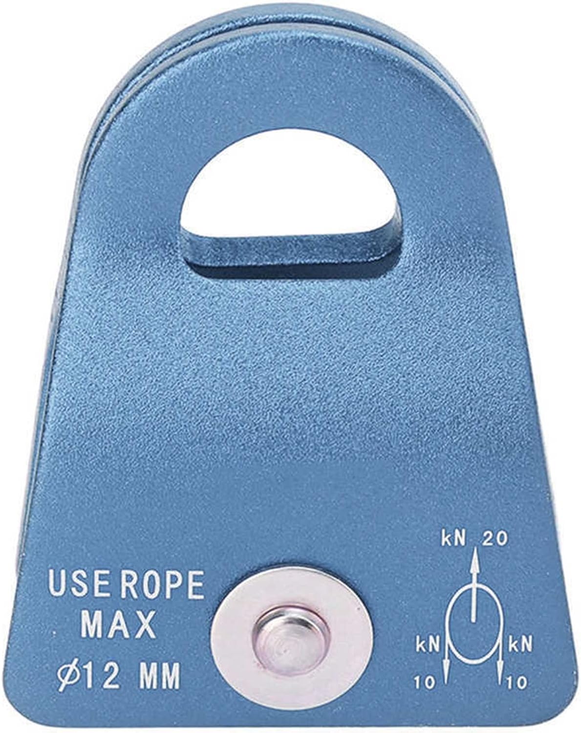 INLIMA Pulley Outdoor Climbing Pulley Downhill Side Plate Single Pulley Semicircle Hanging Point for Rescuing (Color : Blue)