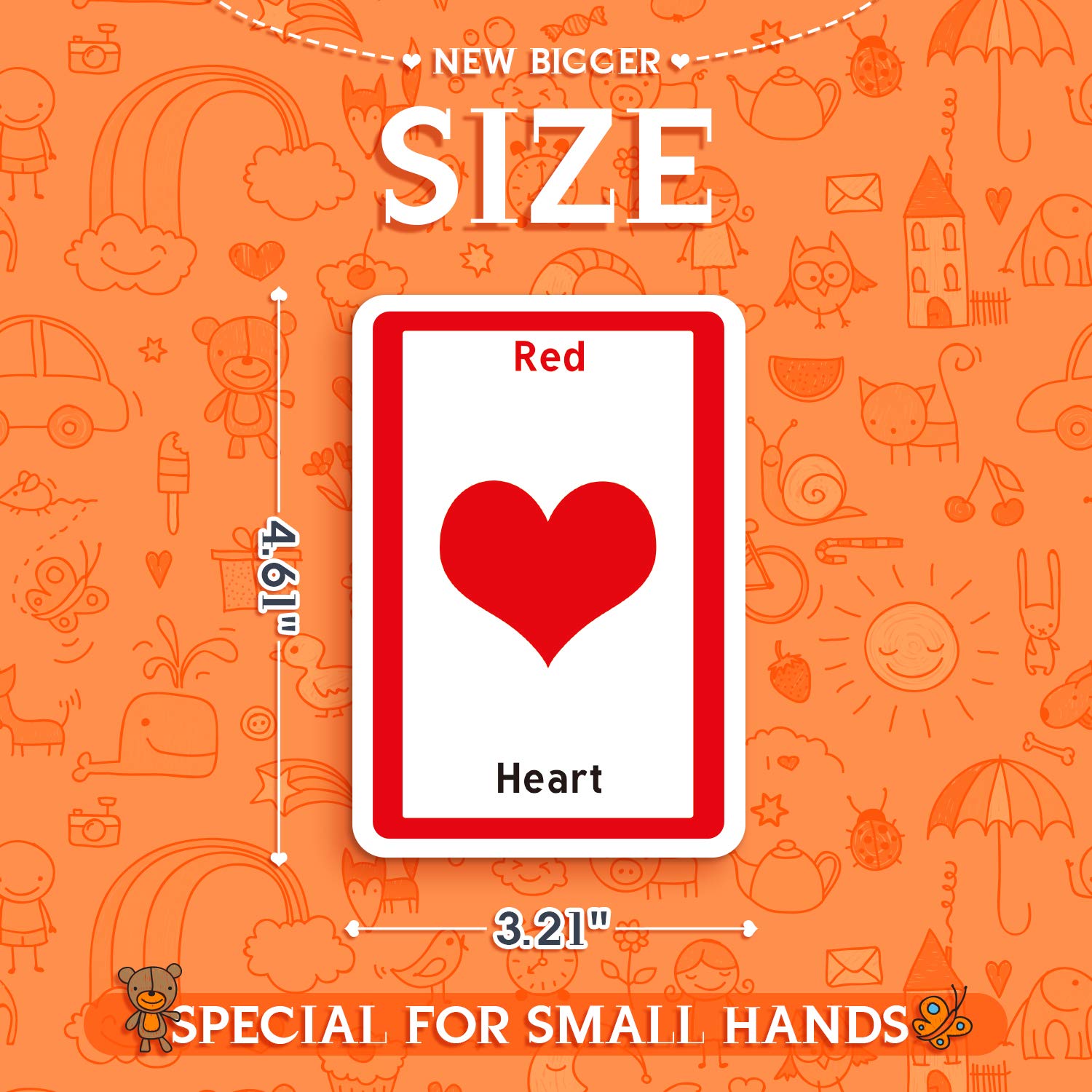 Flash Cards for Toddlers Age 24 Years Old, Set of 8Numbers,Alphabets