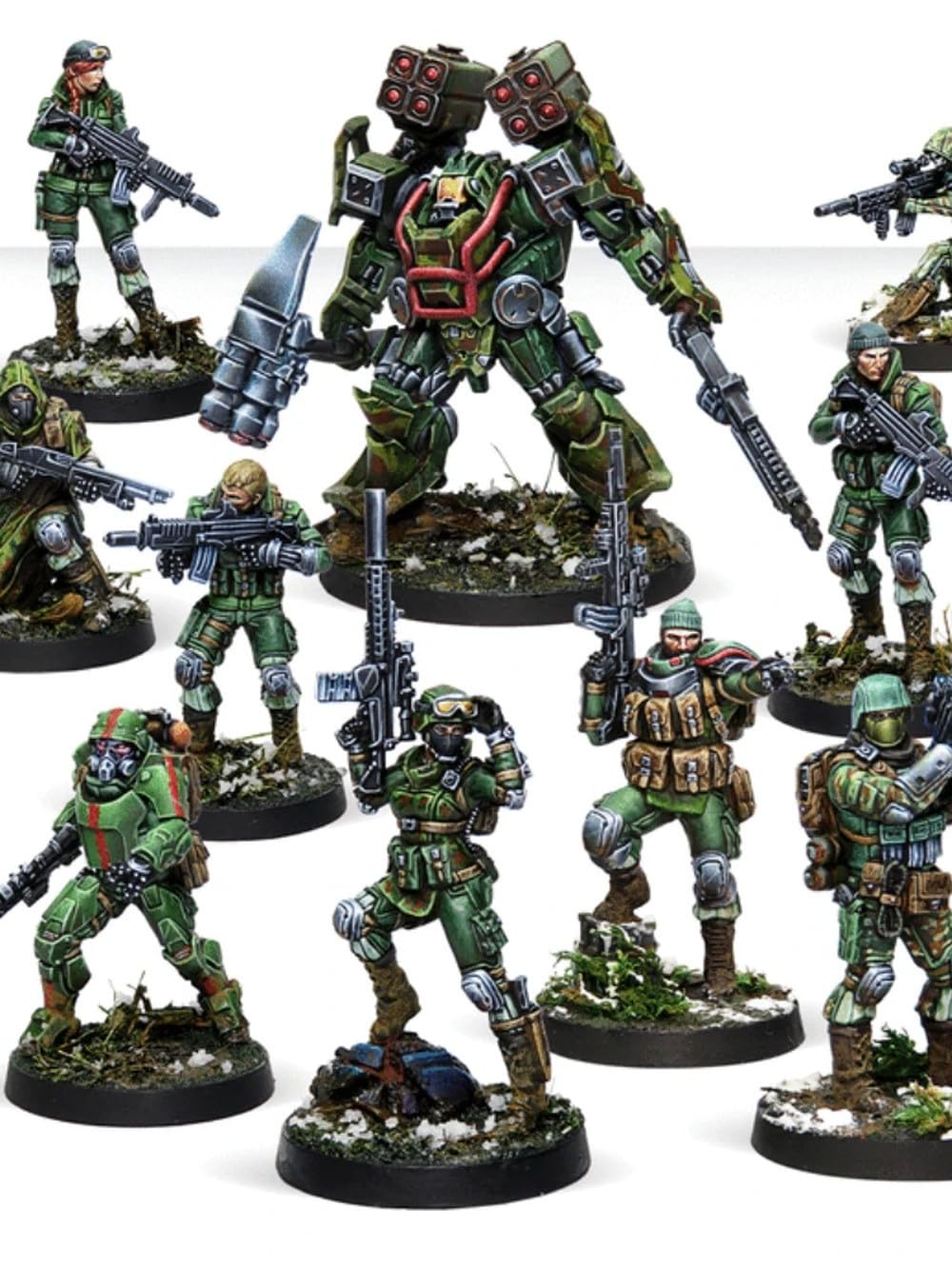 Fantasy-Figuren-Set Resin-Modellbausatz mit 10 Figuren, unbemalt und unmontiert, Kunstharz-Miniaturen für Tabletop und Diorama