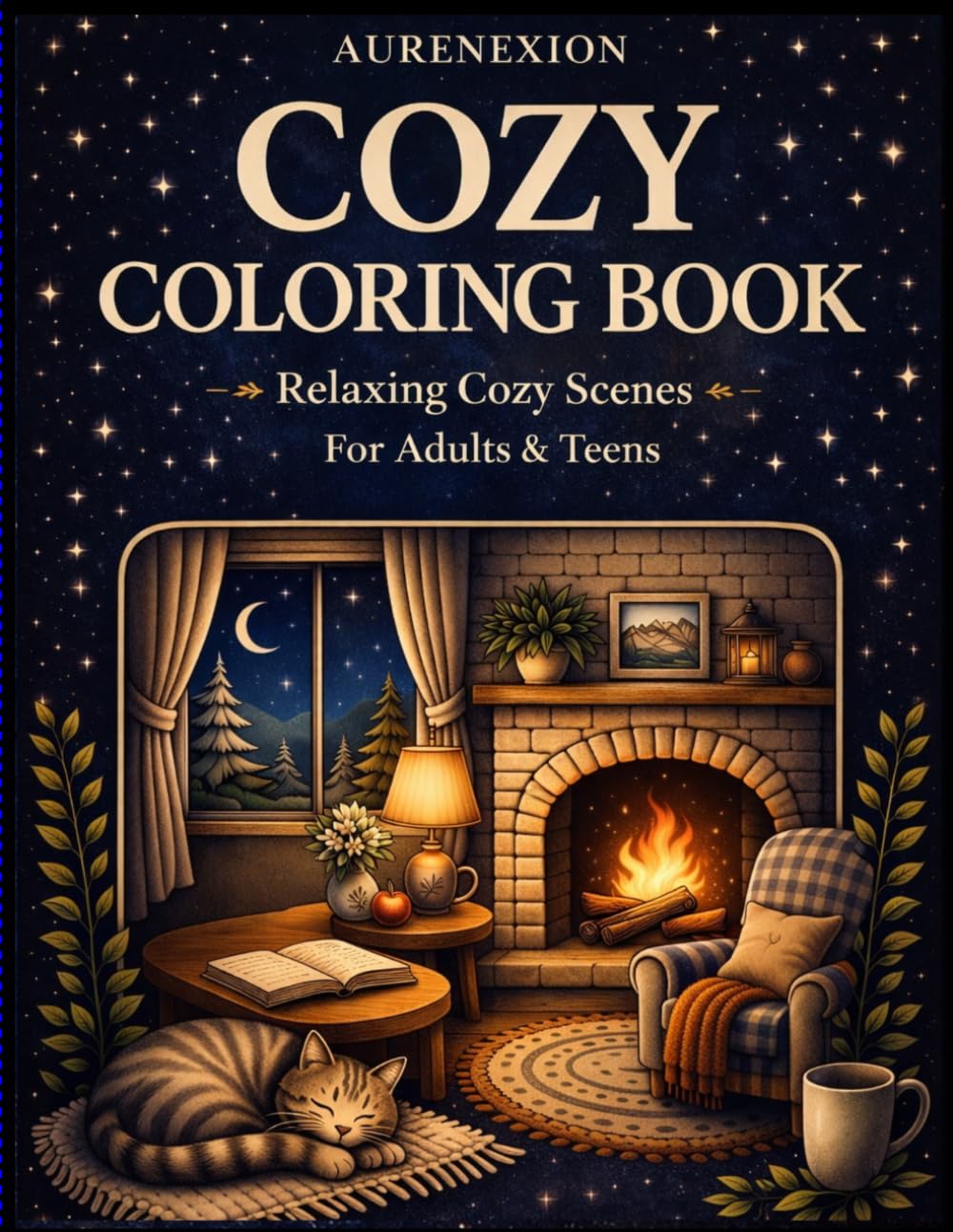 Cozy Coloring Book: Relaxing Cozy Scenes for Adults & Teens (AURENEXION Cozy Collection)
