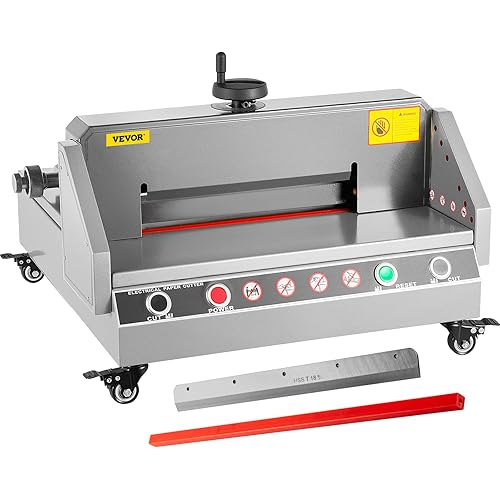 VEVOR Electric Paper Cutter 330mm Cutting Width,Electric Paper Trimmer, 40mm Cutting Thickness, Desktop Cutting Paper Machine, Industrial Paper Cutter, Heavy Duty Paper Cutter, for Office, School