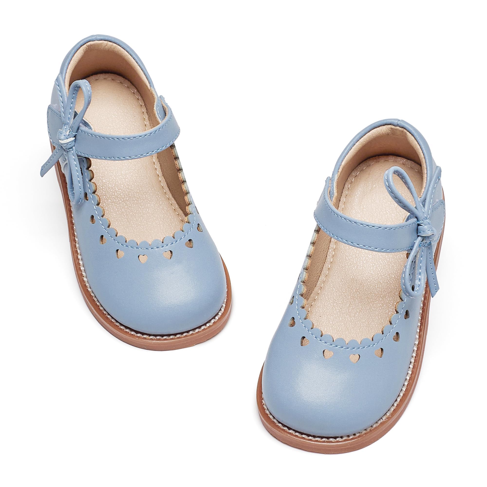 GINFIVE Toddler Girls Mary Jane School Oxford Dress Flat Shoes for Wedding