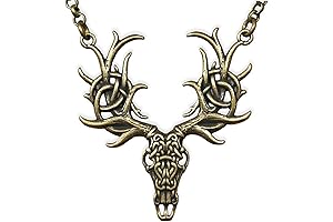 Camp Hollow Necklace: Embrace Celtic Symbolism with our White Stag Deer Necklace