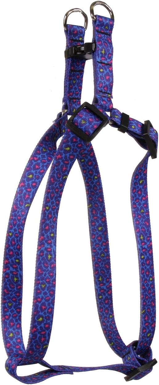 Yellow Dog Design Zebra Green Step-In Dog Harness-Size Large-1" Wide and fits Chest Circumference of 25 to 40"