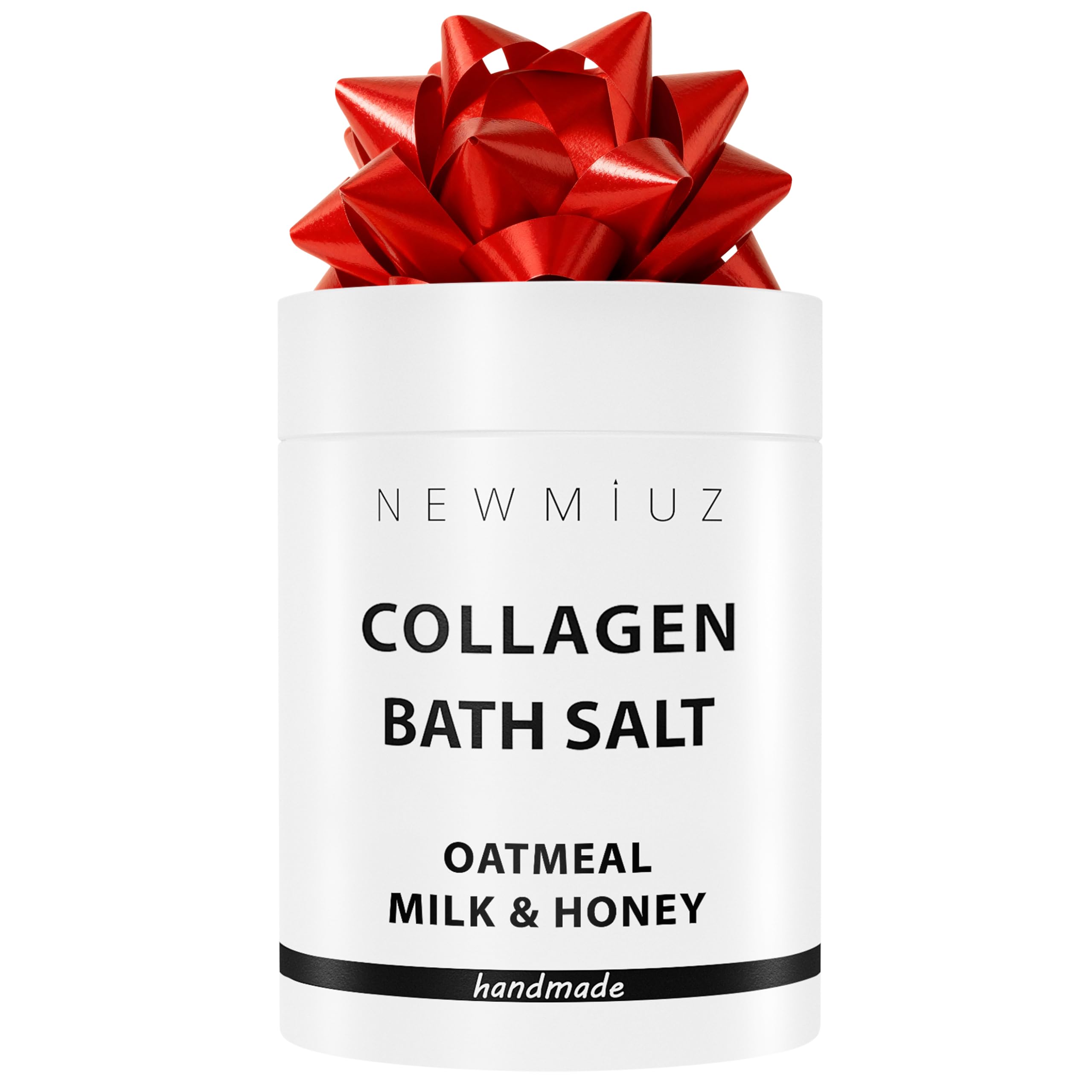 Collagen Bath Salt Soak Moisturize Soften Skin Magnesium Coconut Oatmeal Honey Epsom Salt Luxury Spa Destress Relaxation Gifts for Women and Men