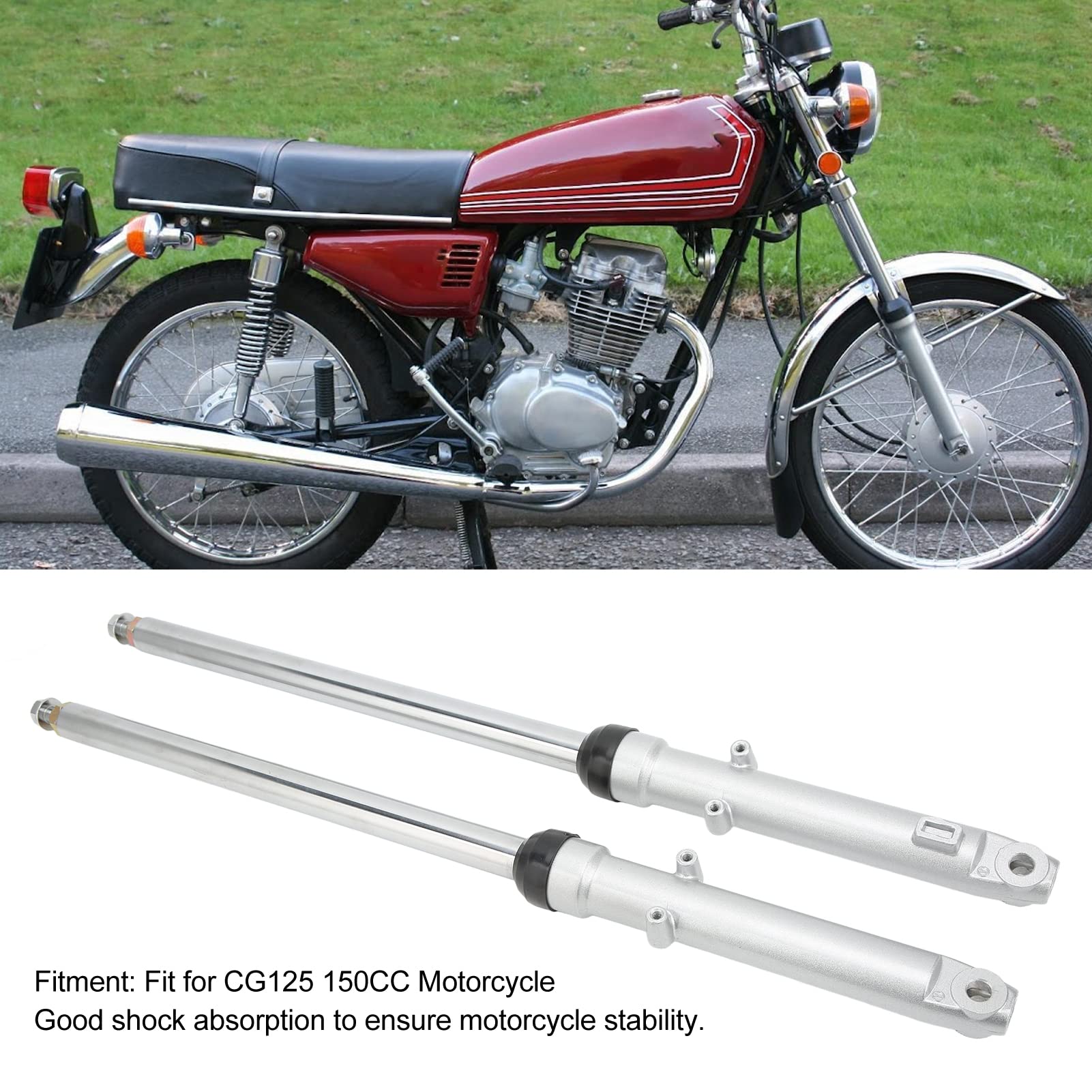 Para 670mm Przednie Widelce Wstrząsy Amortyzatory Motocyklowe Stop Metali do CG125 Aluminiowe Przednie Zawieszenie Amortyzatory Przednie Widelce Wstrząsy Przednie Rurki