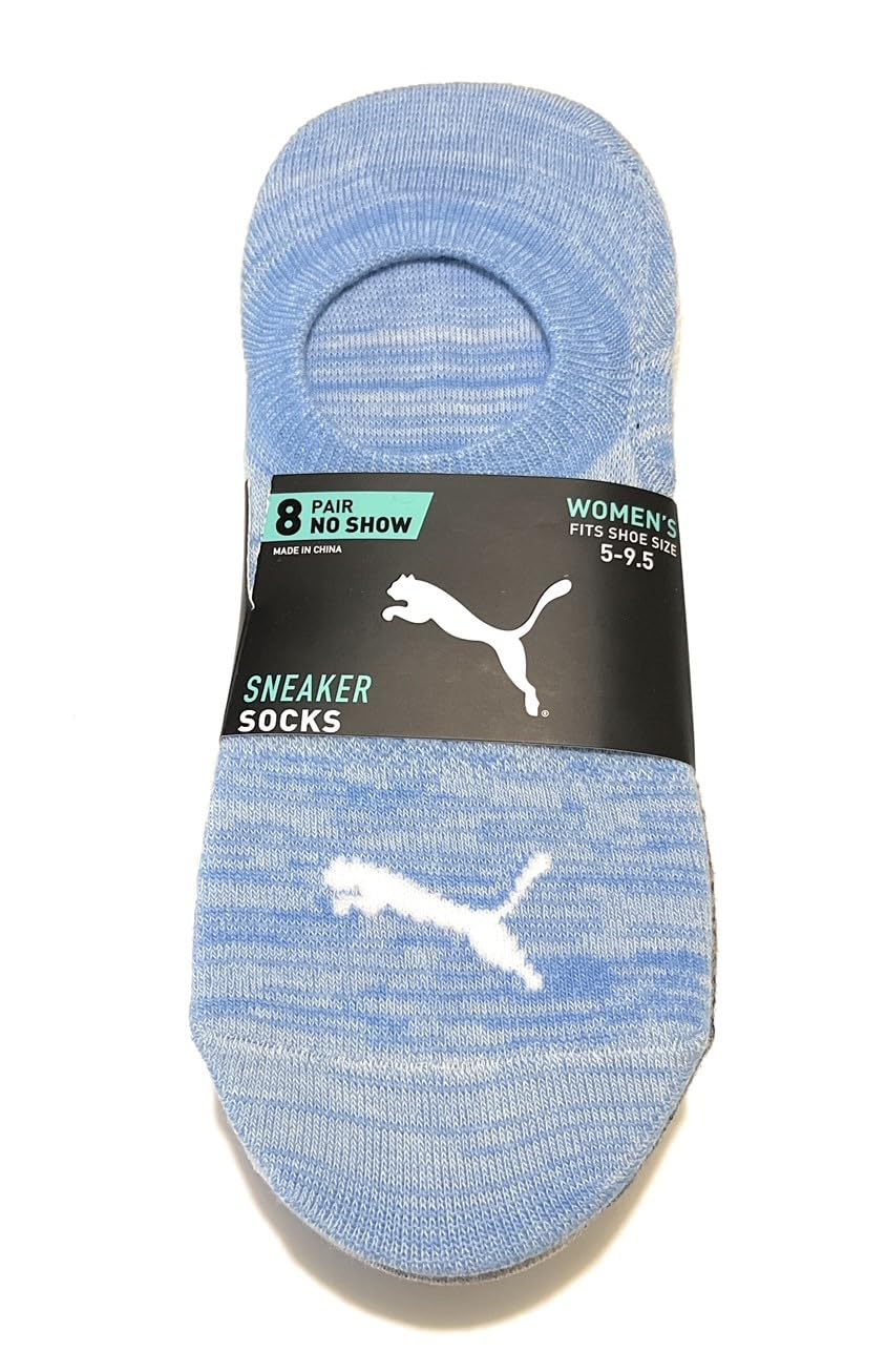 Puma Forro de tenis para mujer, 8 pares (multicolor), Multi, 9.5