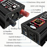 Iriisy 6000W Autós Feszültségátalakító 12V 220V Inverter 2 USB Porttal Lakóautóhoz Hűtőszekrényhez Számítógéphez 2