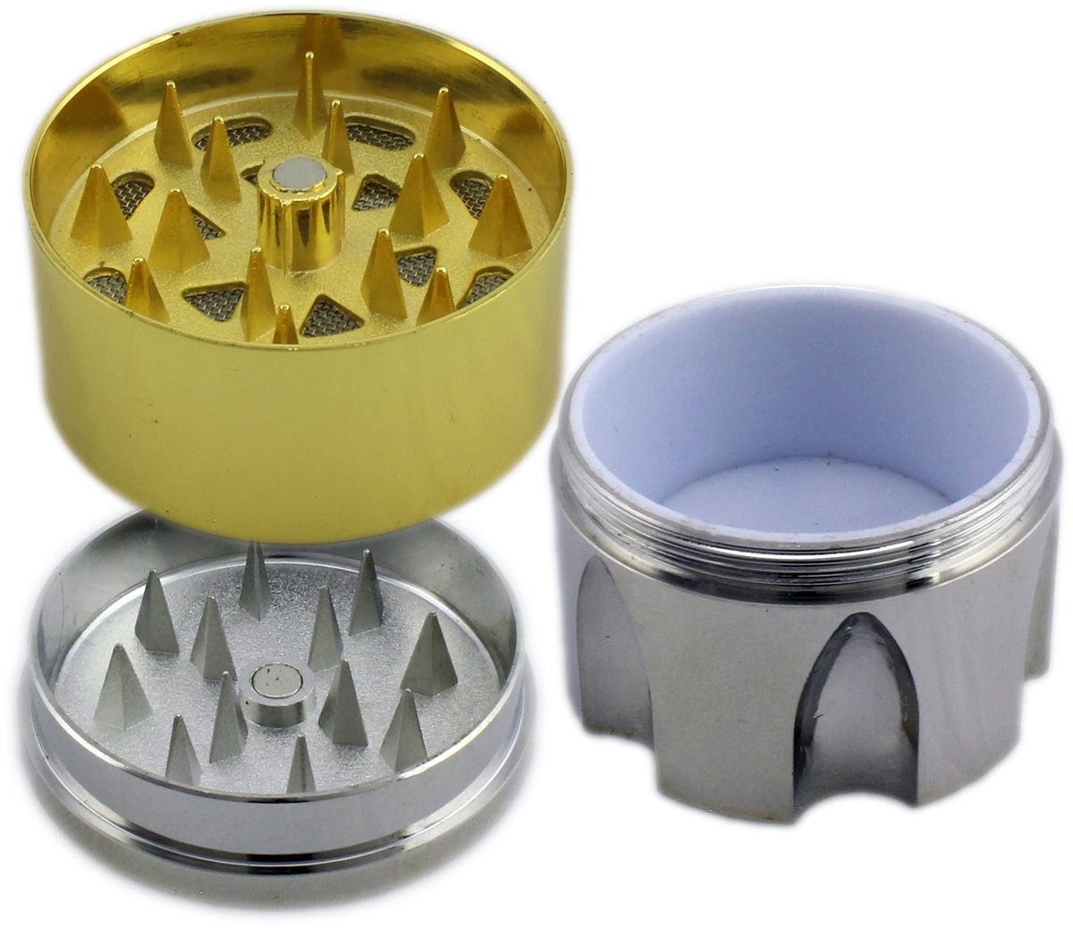 GYD Grinder Revolver Munition Tarn 3-TLG Amsterdam - Ø45mm H80mm Crusher mit Skuff-Deck