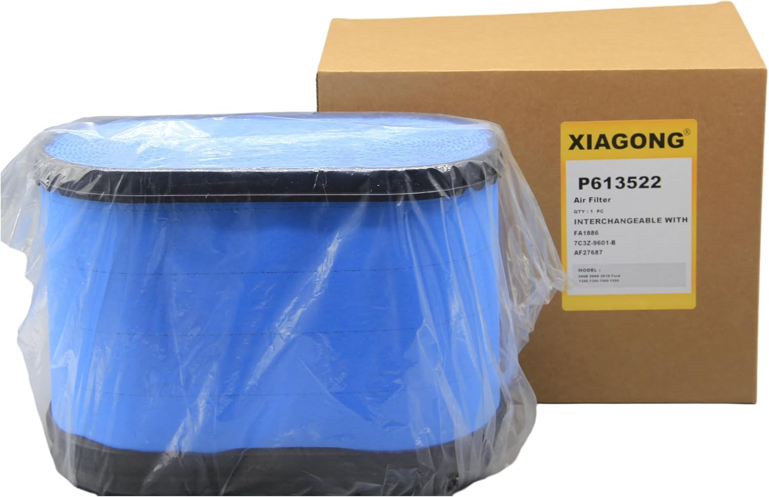 P613522 Air (Blue) Filter Replaces 7C3Z-9601-B FA1886 AF27687 CA10270，Fits for FORD 6.4L V8 F250 Super Duty, F350 Super Duty, F450 Super Duty, F550 Super Duty (2008 2009 2010)