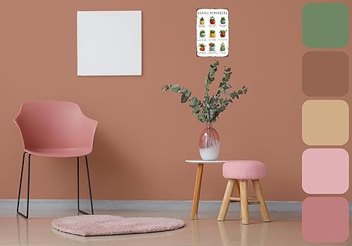 Miniatura 7 de Letreros de metal de estaño retro para habitación, bonitas plantas en maceta, decoración de escritorio, terapia, decoración de oficina, decoración