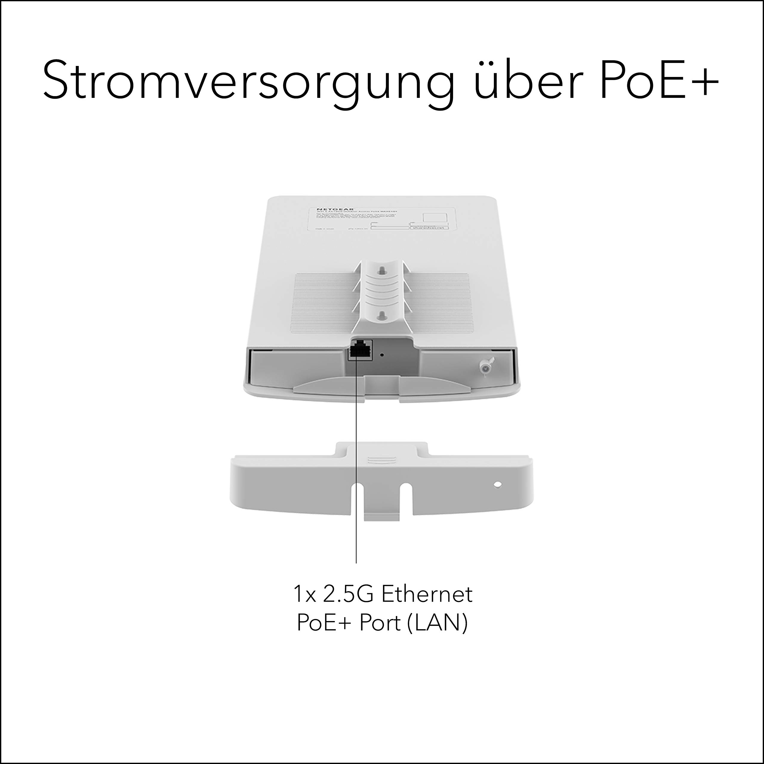 NETGEAR Outdoor Wifi 6 Access Point (WAX610Y)- WiFi 6 Dual-Band AX1800-snelheid | Tot 200 apparaten | IP55 weerbestendig | 802.11ax | Insight Remote Management | PoE+ voeding