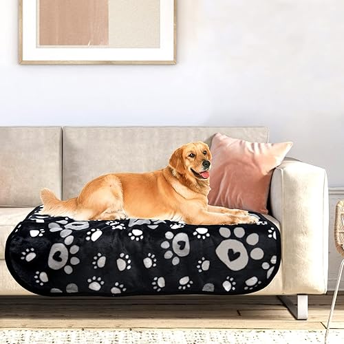 Miniatura 3 de Manta para perro, manta de forro polar suave para perros extra grandes, manta de franela esponjosa para mascotas, gatos, cachorros, funda para cama
