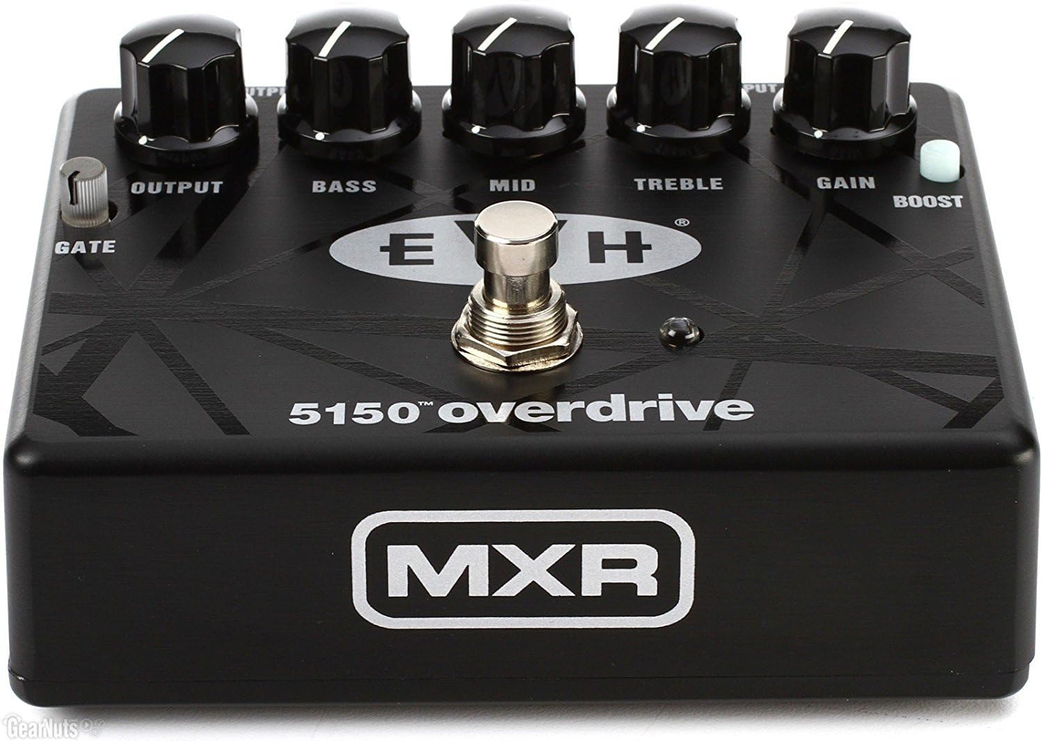 MXR EVH5150 Overdrive Pedal Bundle with 2 Patch Cables, Power Supply, and 6 Dunlop Picks