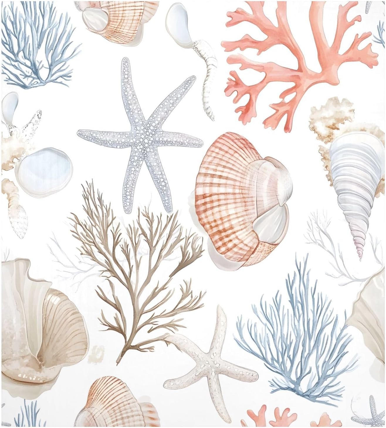 Dishwasher Magnet Cover Large Magnetic Stickers Coral Seashell Front Dishwasher Cover for Home Kitchen Refrigerator Decorative Lid