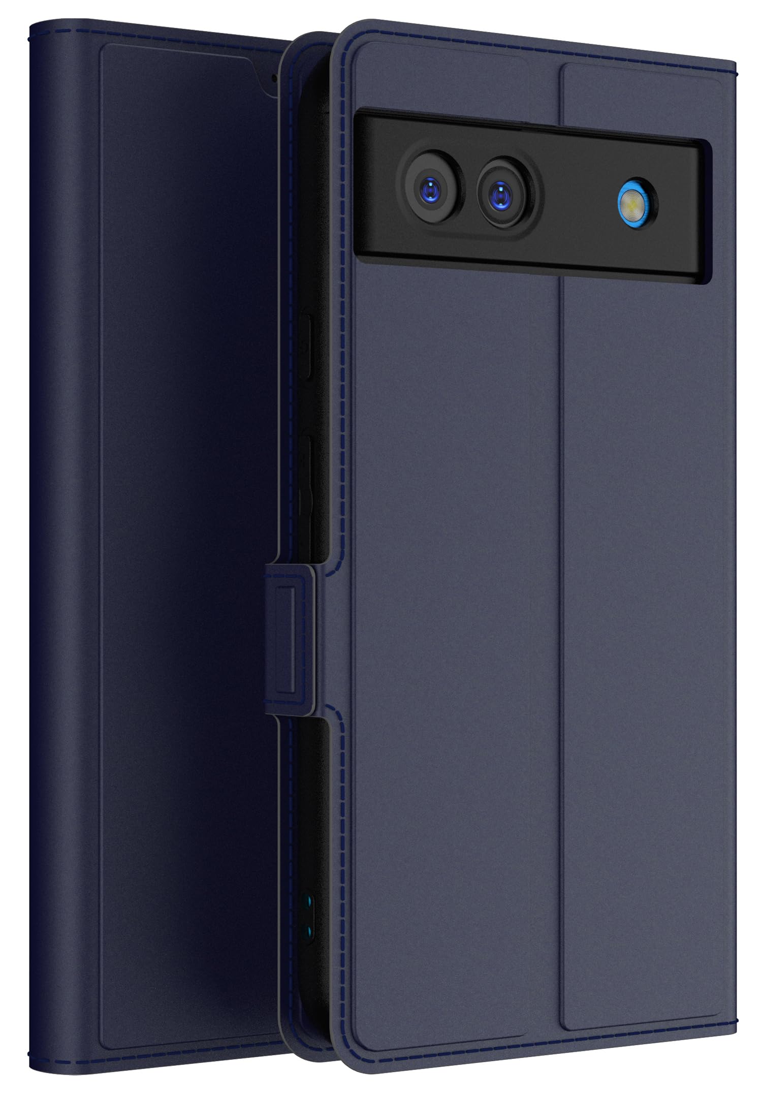 Kapa Noble Slim Magnetic Leather Flip Case Cover for Google Pixel 8A | Card Holder Stand Flip Wallet Case (Blue) (B0D9QRKN7X) Amazon Price History, Amazon Price Tracker