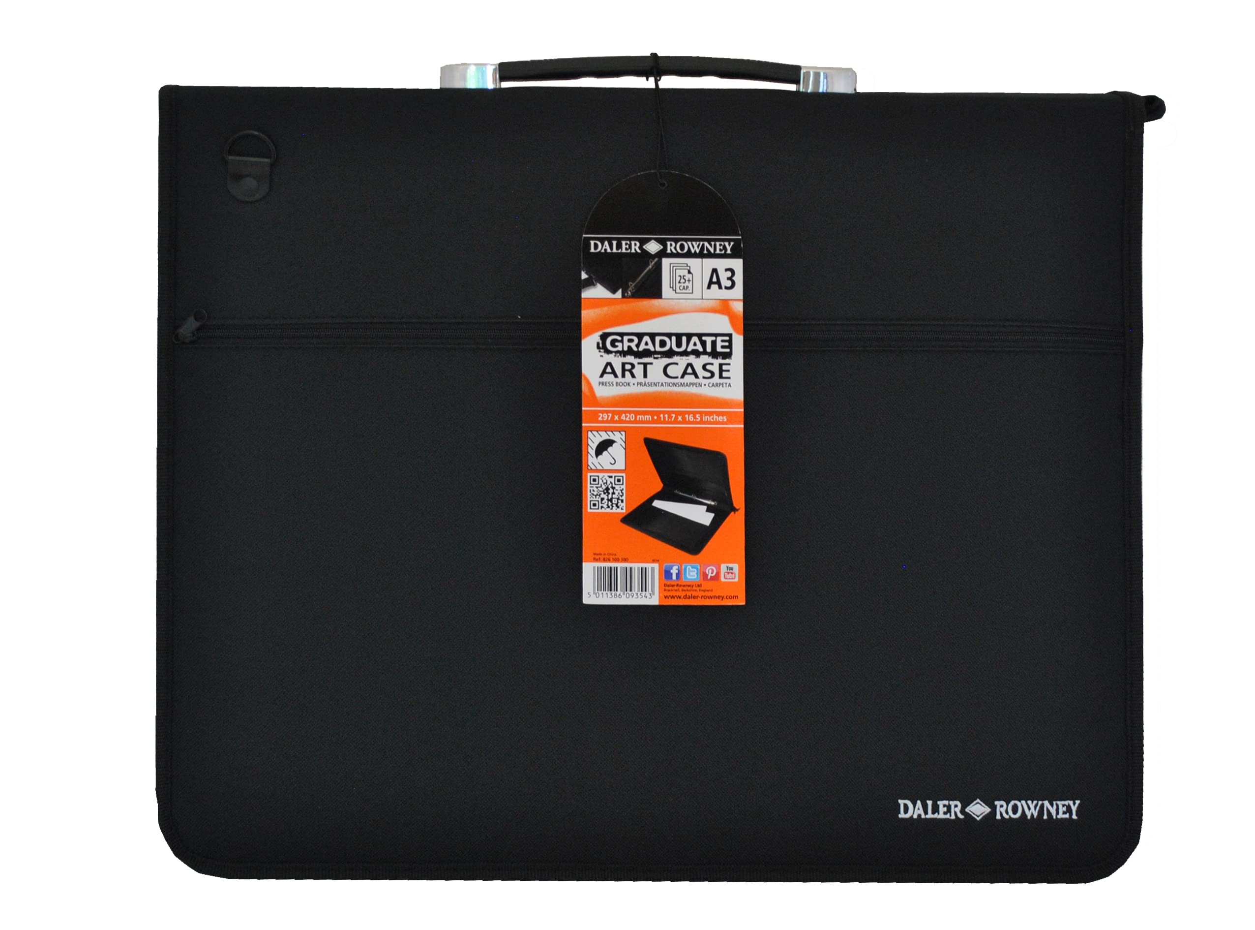 Daler-Rowney Graduate Art Case - Black - A3 - with Rings - Nylon Construction